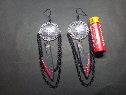 Goth Gothic Witchy  American Horror Story inspired "Twisty the Clown" Deluxe Earrings