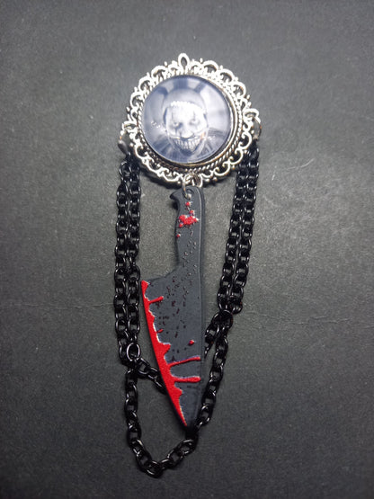 Goth Gothic Witchy American Horror Story inspired "Twisty the Clown" Deluxe ornate brooch/pin