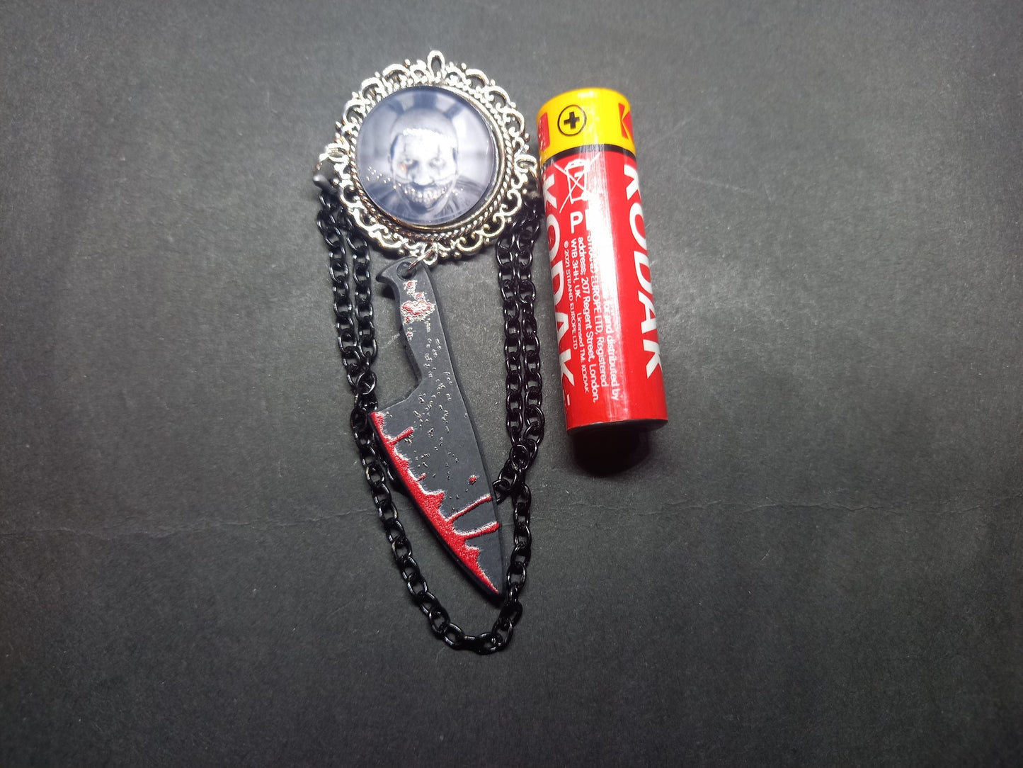 Goth Gothic Witchy American Horror Story inspired "Twisty the Clown" Deluxe ornate brooch/pin