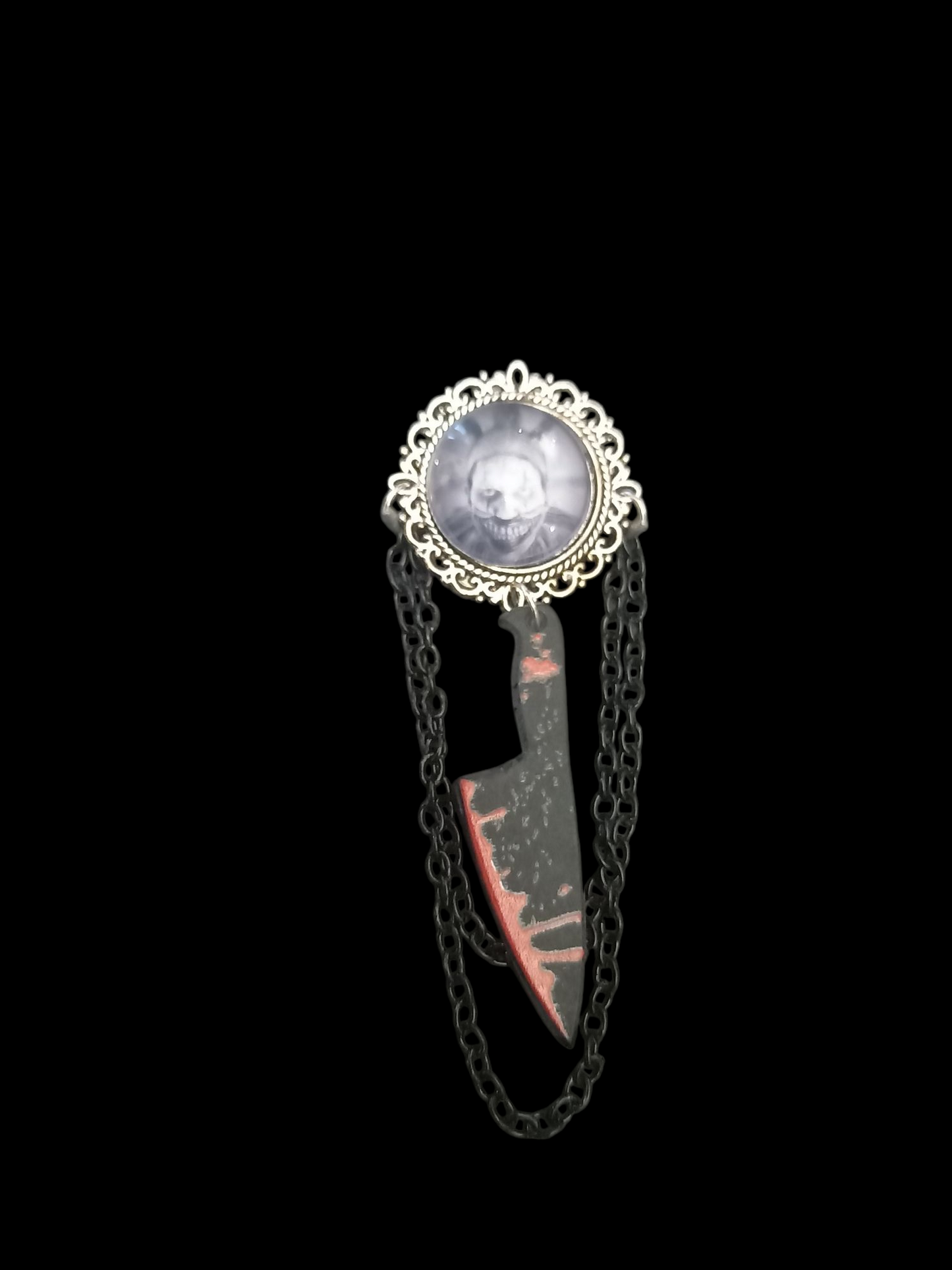 Goth Gothic Witchy American Horror Story inspired "Twisty the Clown" Deluxe ornate brooch/pin