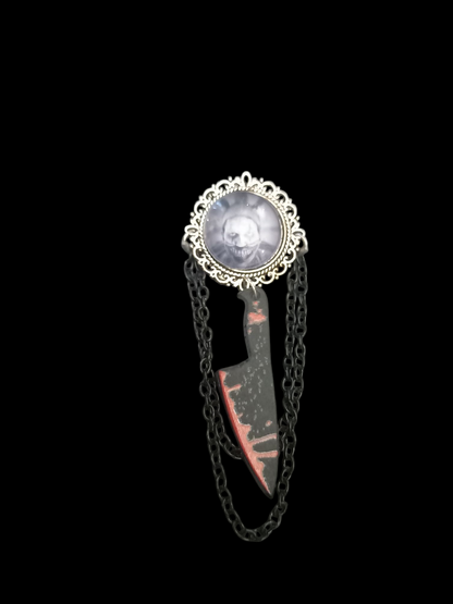 Goth Gothic Witchy American Horror Story inspired "Twisty the Clown" Deluxe ornate brooch/pin
