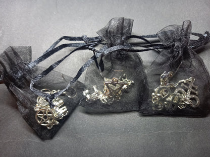 Goth Gothic witchy Witchcraft Occult Satanic "Cross of Satan,Goat of Mendes or Inverted pentagram earrings with goat charms"