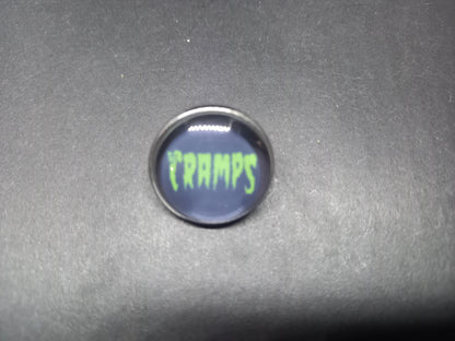 goth punk psychobilly Alternative New Wave 1980's"The Cramps" inspired Set Of Three Pin Badge's