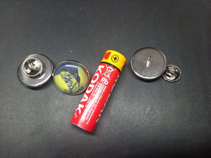 goth punk psychobilly Alternative New Wave 1980's"The Cramps" inspired Set Of Three Pin Badge's