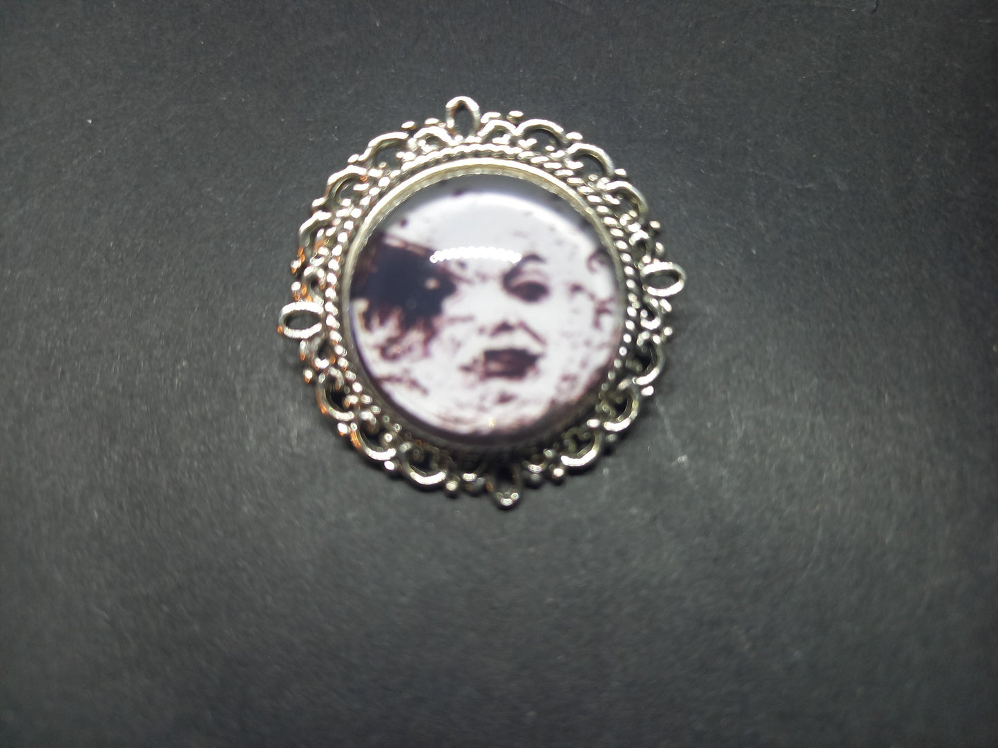 Goth gothic witchy killstar Oddity curiosity "A trip to the moon" inspired decorative pin badge