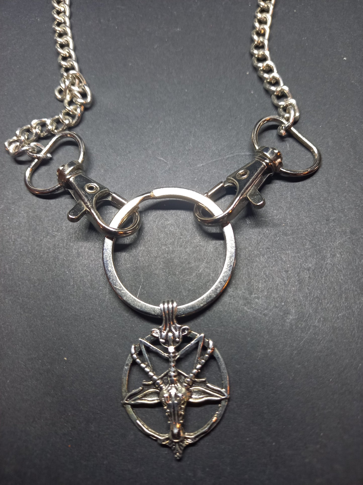 Goth Gothic Witchy Witchcraft killstar Occult Satan satanic temple " Dog clip Goat of Mendes" necklace