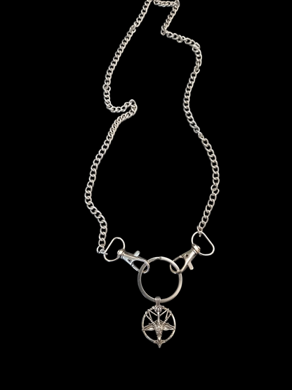 Goth Gothic Witchy Witchcraft killstar Occult Satan satanic temple " Dog clip Goat of Mendes" necklace