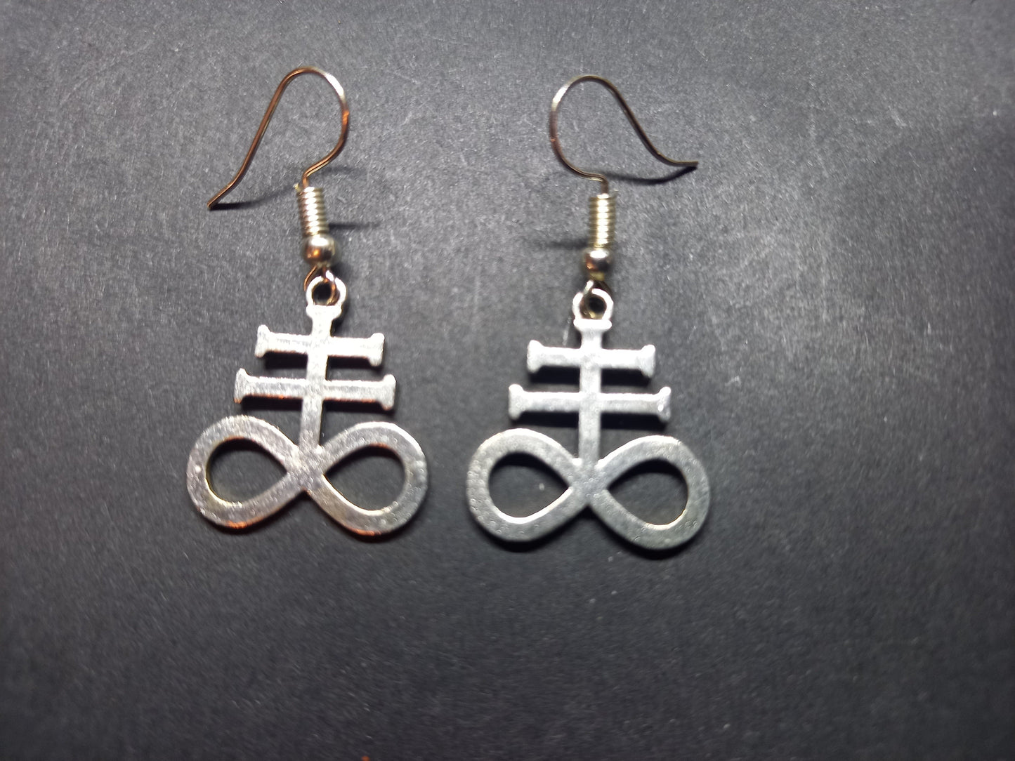 Goth Gothic Witchy killstar witch witchcraft Occult Oddity curiosity "Cross of Satan /Leviathan Cross" metal earrings