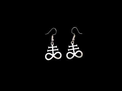 Goth Gothic Witchy killstar witch witchcraft Occult Oddity curiosity "Cross of Satan /Leviathan Cross" metal earrings