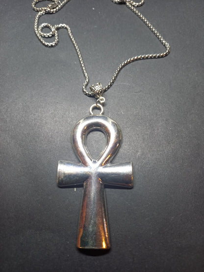 Goth Gothic Witchy witchcraft pagan Egyptian "large Ankh " necklace