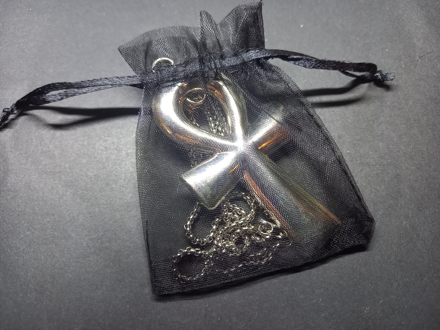 Goth Gothic Witchy witchcraft pagan Egyptian "large Ankh " necklace