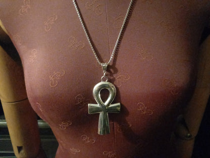 Goth Gothic Witchy witchcraft pagan Egyptian "large Ankh " necklace