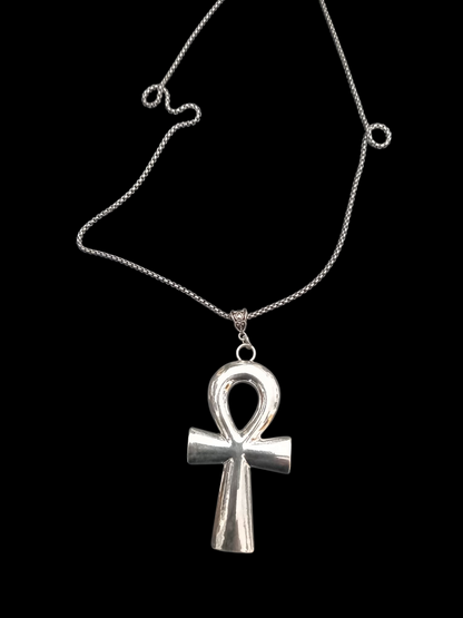 Goth Gothic Witchy witchcraft pagan Egyptian "large Ankh " necklace