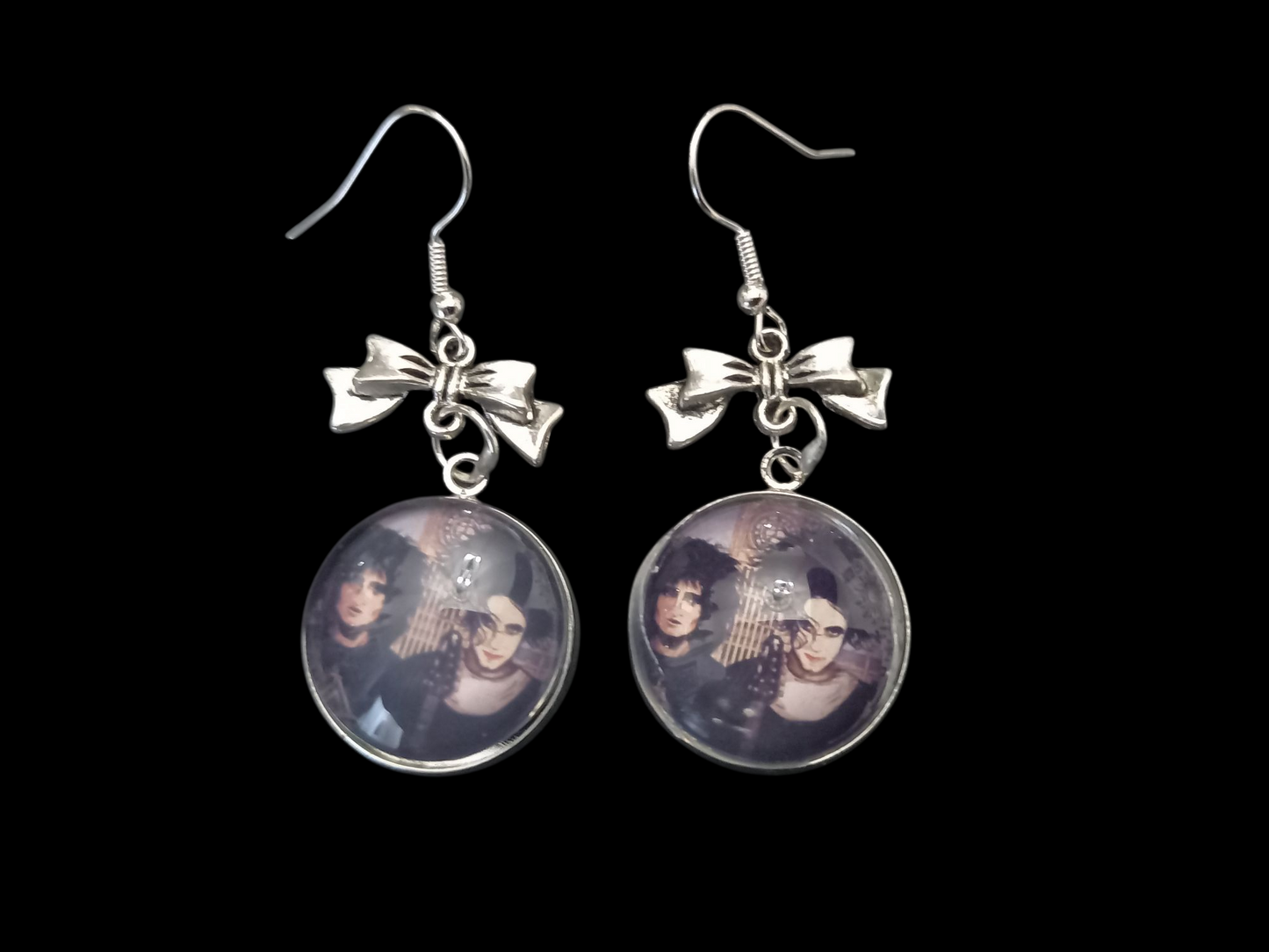 Goth Gothic Alternative Siouxsie Sioux & Robert Smith ,American Gothic inspired deadly divine earrings