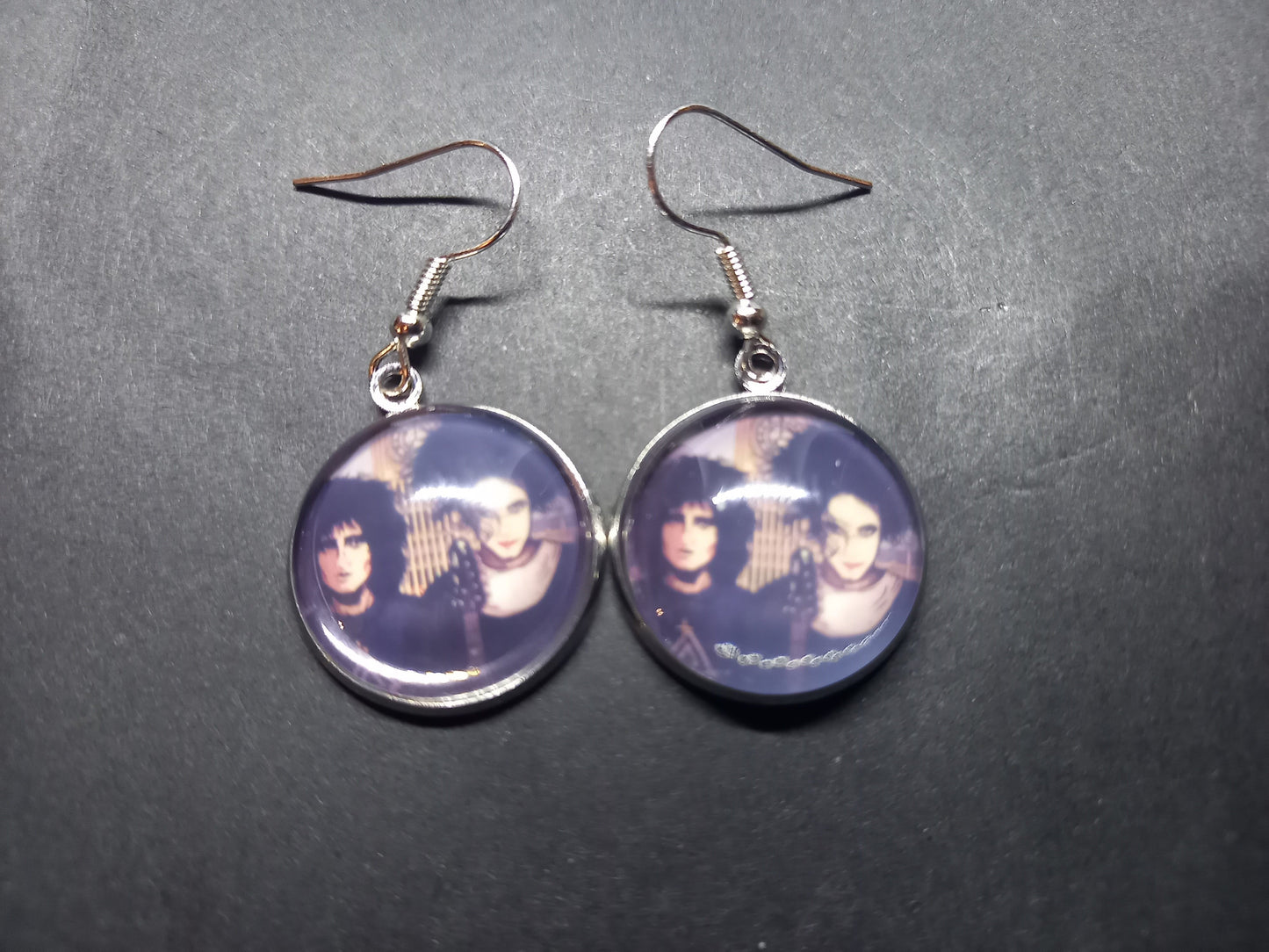 Goth Gothic Alternative Siouxsie Sioux & Robert Smith ,American Gothic inspired earrings