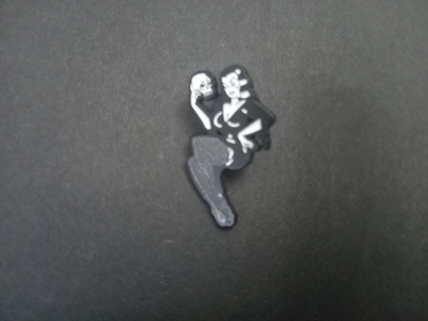 Goth Gothic Witchy "Vampira" inspired enamel pin badge
