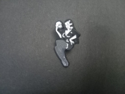 Goth Gothic Witchy "Vampira" inspired enamel pin badge