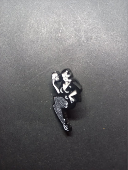 Goth Gothic Witchy "Vampira" inspired enamel pin badge