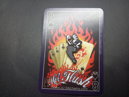 Goth Gothic Witchy "Vampira" inspired enamel pin badge