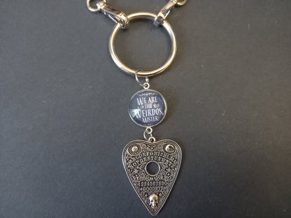 Goth Gothic Witchy Witchcraft killstar Occult "we are the weirdos mister slogan with choice of occult datil Dog clip necklace"