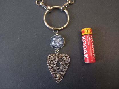 Goth Gothic Witchy Witchcraft killstar Occult "we are the weirdos mister slogan with choice of occult datil Dog clip necklace"