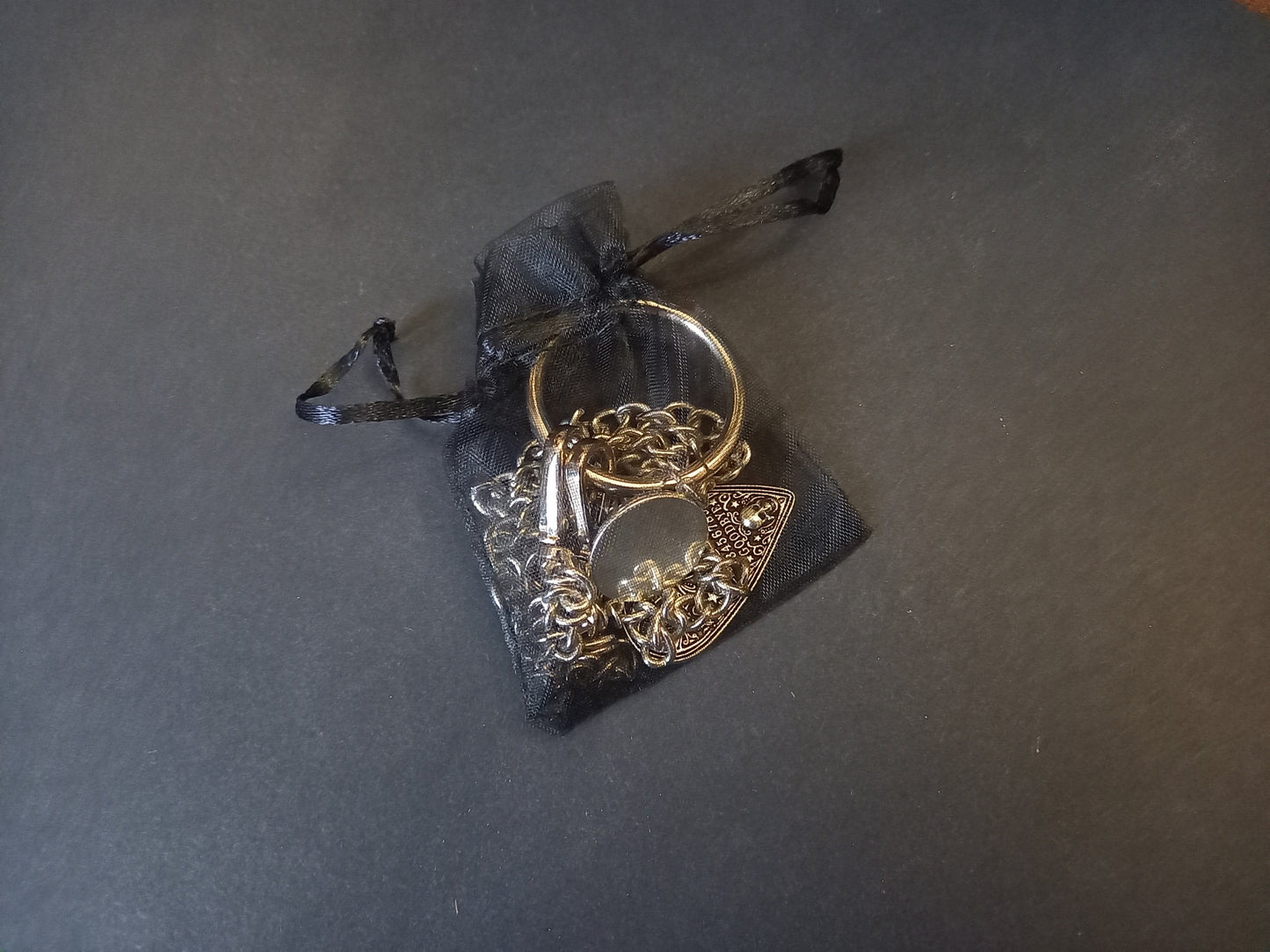 Goth Gothic Witchy Witchcraft killstar Occult "we are the weirdos mister slogan with choice of occult datil Dog clip necklace"