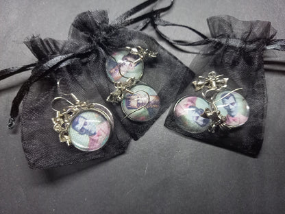 Goth Gothic Alternative "Tiki Frankenstein's monster  & Dracula " inspired deadly divine earrings