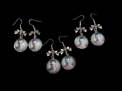 Goth Gothic Alternative "Tiki Frankenstein's monster  & Dracula " inspired deadly divine earrings