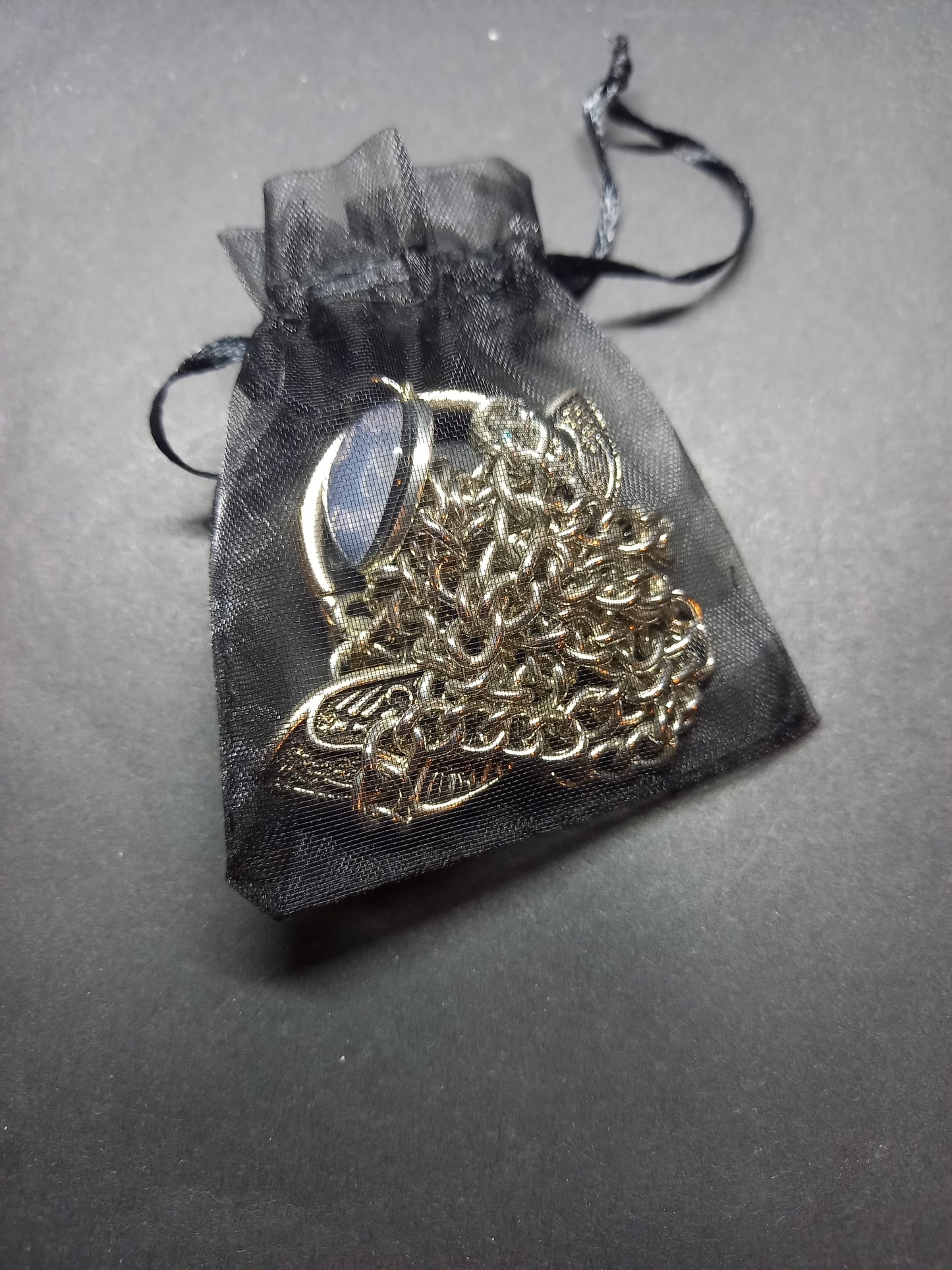 Goth Gothic Witchy Witchcraft killstar Occult "Strange & Unusual" slogan with choice of occult datil Dog clip necklace" (Copy)