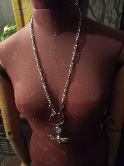 Goth Gothic Witchy Witchcraft killstar Occult "Strange & Unusual" slogan with choice of occult datil Dog clip necklace" (Copy)