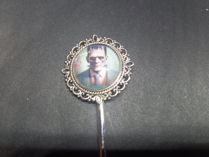 Goth Gothic Witchy Psychobilly tiki "Frank & Drac" hair sticks