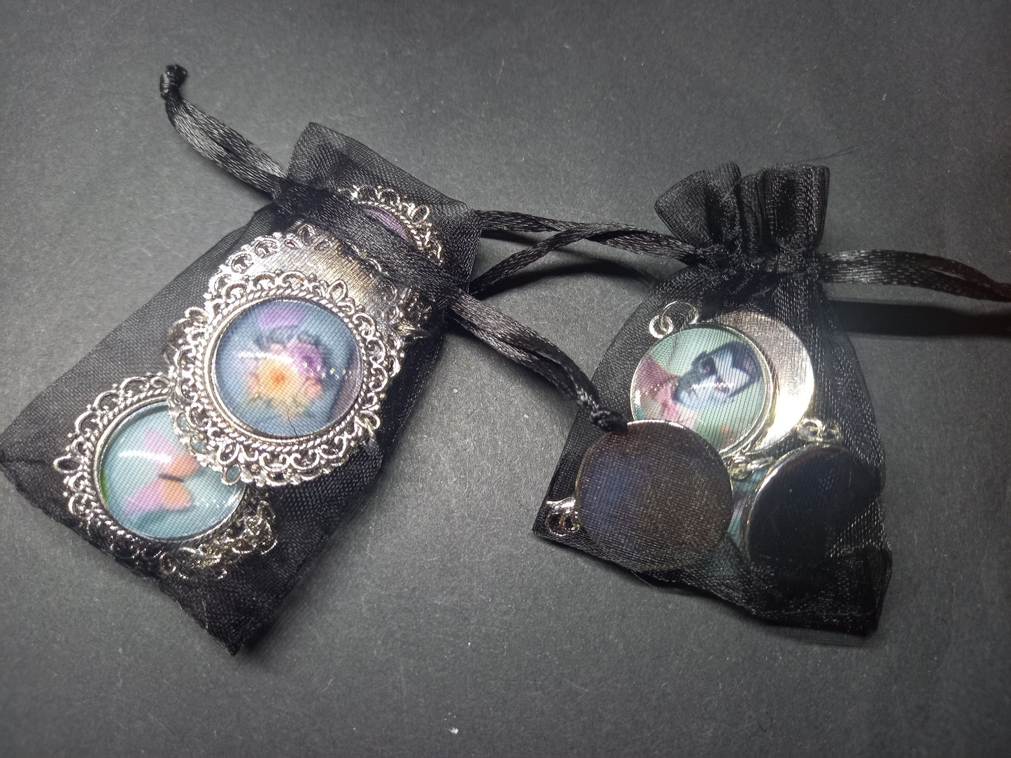 Bracelets , Tiki inspired "Frank & Drac" : Goth Gothic alternative Psychobilly