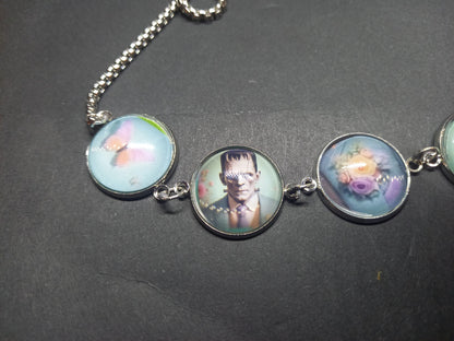 Goth Gothic alternative Psychobilly Tiki inspired "Frank & Drac" Necklace