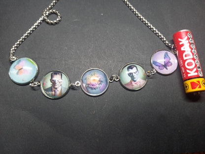 Goth Gothic alternative Psychobilly Tiki inspired "Frank & Drac" Necklace