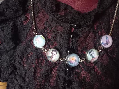 Goth Gothic alternative Psychobilly Tiki inspired "Frank & Drac" Necklace