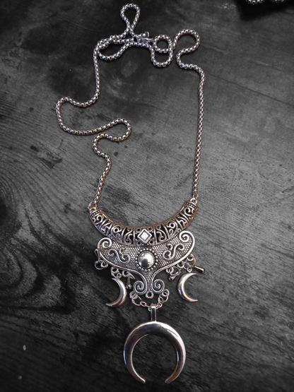 Goth Gothic Witchy Witch Witchcraft Occult satanic Pagan Wicca Boohoo style with 3 moons