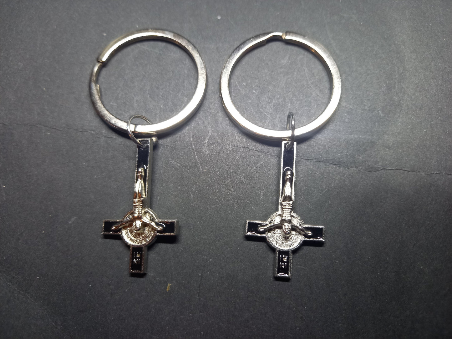 Goth gothic witchy Witch occult witchcraft "Inverted Crucifix " Boot, Bag Charm or Keyring"