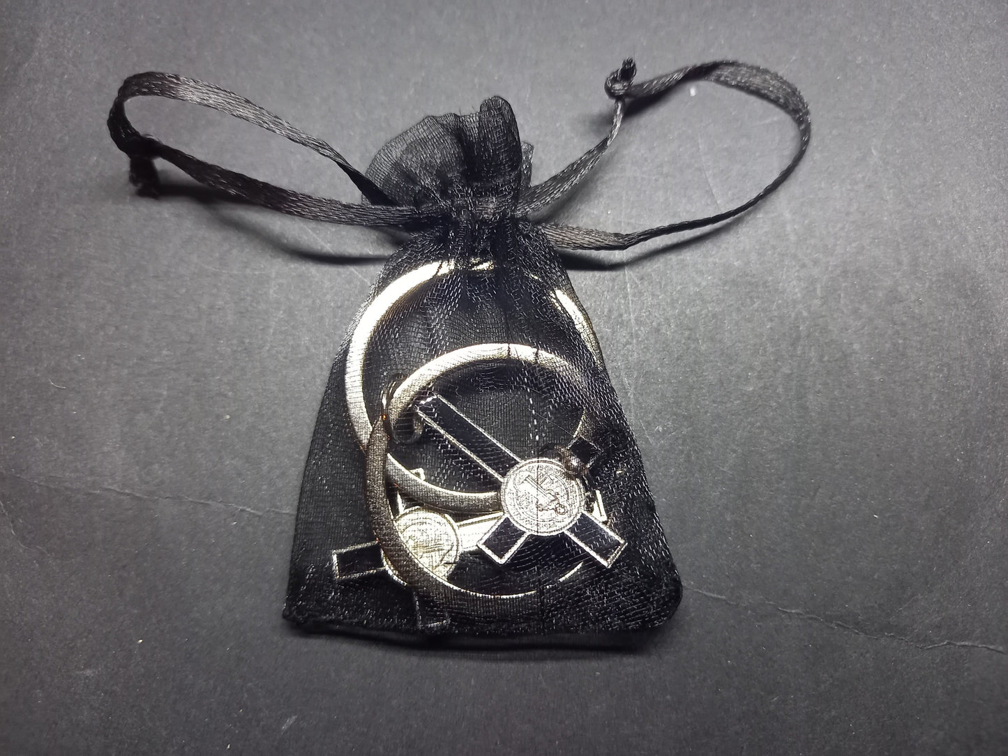 Goth gothic witchy Witch occult witchcraft "Inverted Crucifix " Boot, Bag Charm or Keyring"