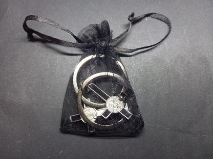 Goth gothic witchy Witch occult witchcraft "Inverted Crucifix " Boot, Bag Charm or Keyring"