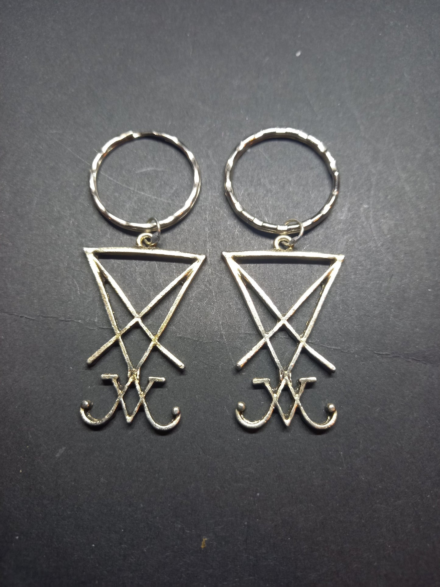 Goth gothic witchy Witch occult witchcraft Satanic "sigil of Satan" Boot, Bag Charm or Keyring"