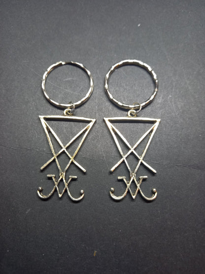 Goth gothic witchy Witch occult witchcraft Satanic "sigil of Satan" Boot, Bag Charm or Keyring"