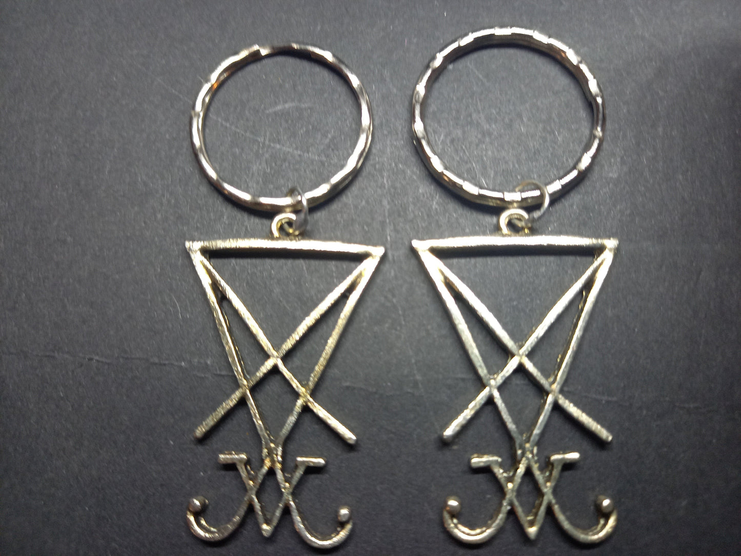 Goth gothic witchy Witch occult witchcraft Satanic "sigil of Satan" Boot, Bag Charm or Keyring"