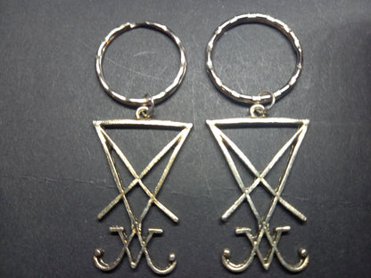 Goth gothic witchy Witch occult witchcraft Satanic "sigil of Satan" Boot, Bag Charm or Keyring"