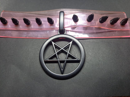 Killstar I-C Magic Spiked Pentagram Witchy Pastel  PINK Gothic Punk Choker