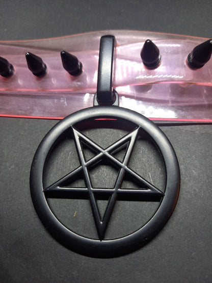 Killstar I-C Magic Spiked Pentagram Witchy Pastel  PINK Gothic Punk Choker
