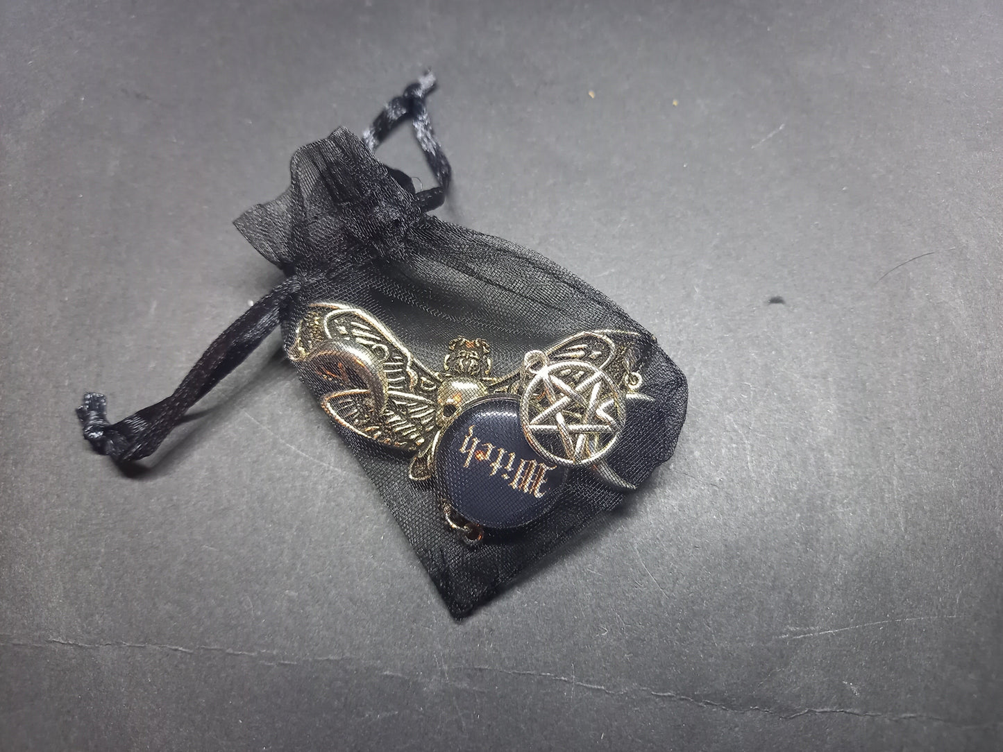 Goth Gothic Witchy Killstar occult pagan oddity curiosity "Death Head Moth Goddess style Witch Brooch