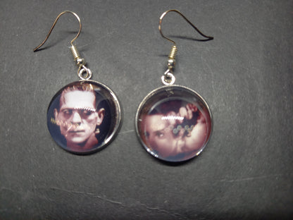 Goth Gothic Witchy Killstar Frankenstein inspired "we belong  dead" earrings