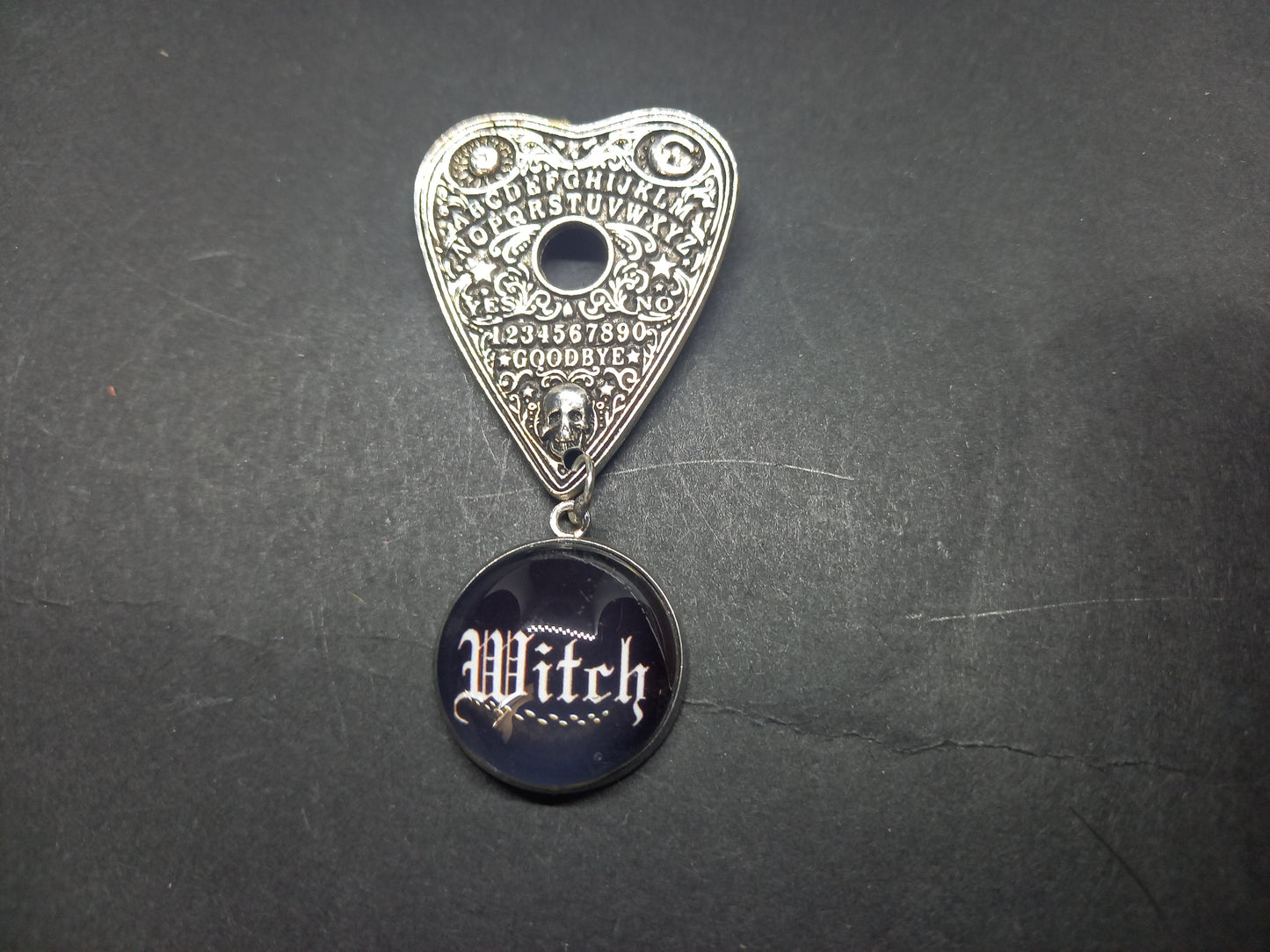 Goth Gothic Witchy Killstar occult pagan oddity curiosity "Ouija Planchette  with Witch detail"