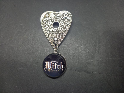 Goth Gothic Witchy Killstar occult pagan oddity curiosity "Ouija Planchette  with Witch detail"