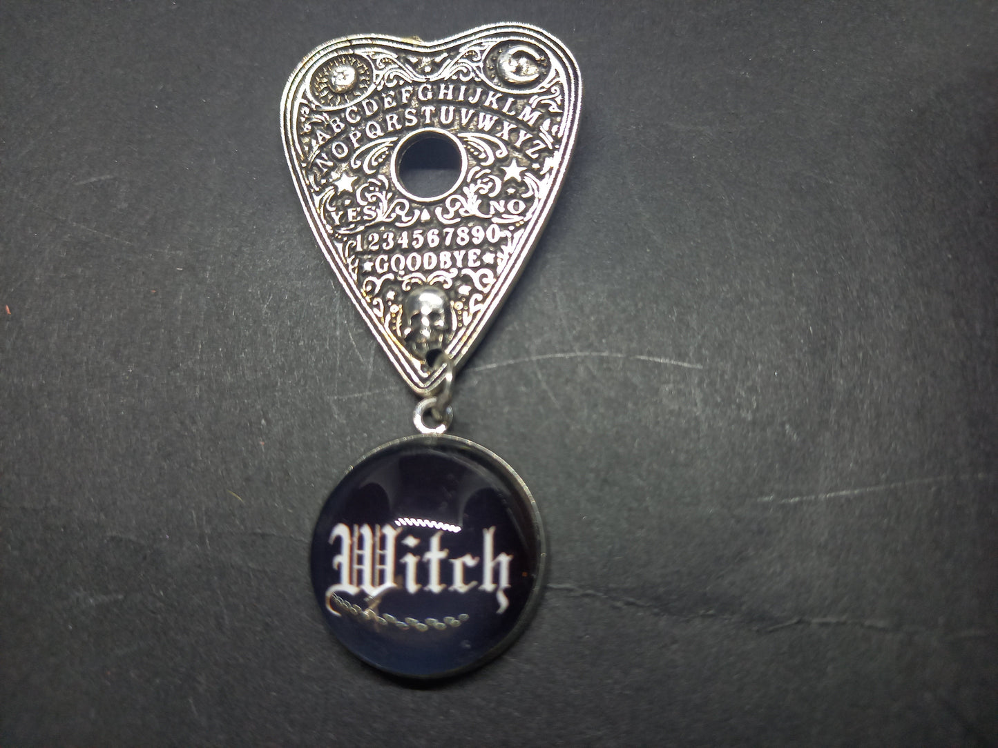 Goth Gothic Witchy Killstar occult pagan oddity curiosity "Ouija Planchette  with Witch detail"
